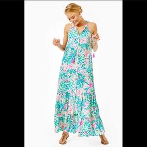 NWT Lilly Pulitzer Luliana Melon Maxi Dress